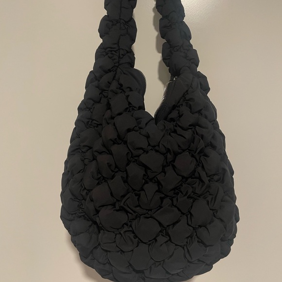 Aritzia Black Textured Shoulder Bag - Picture 1 of 8